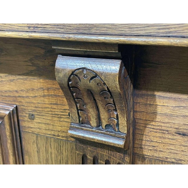 Bar Counter in Oak with Zinc and White Marble For Sale - Image 4 of 18