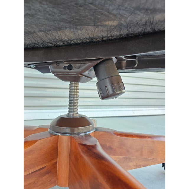 Executive Leather Tufted Chesterfield Office Chair For Sale - Image 11 of 12