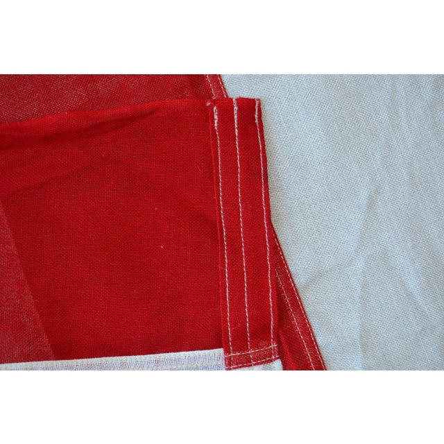 Circa 1959 Extra Large 48 Star Cotton American Flag For Sale - Image 6 of 9
