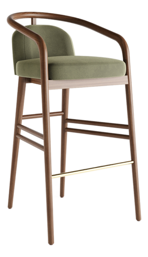 Essex Light Green Velvet Bar Stool by Javier Gomez