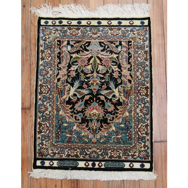 Turkish Superfine Turkish Keyseri Signed Silk Rug no. j2069 For Sale - Image 3 of 6