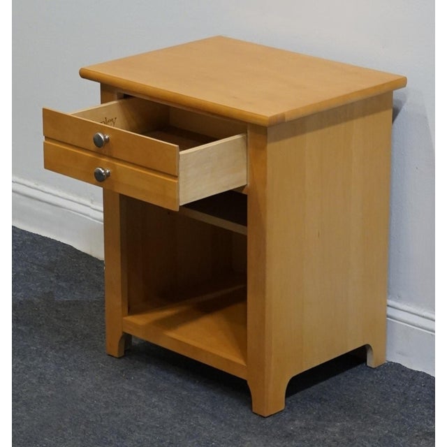 1990s Stanley Furniture Solid Maple Contemporary Modern 21" Open Cabinet Nightstand For Sale In Kansas City - Image 6 of 13