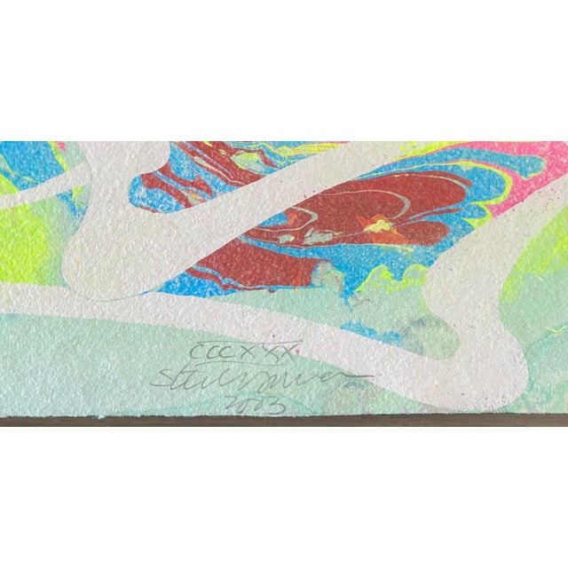 Early 21st Century Steven Sorman, American Artist Handmade Multi Colored Paper With Collage Steven Sorman, 2003 For Sale - Image 5 of 8