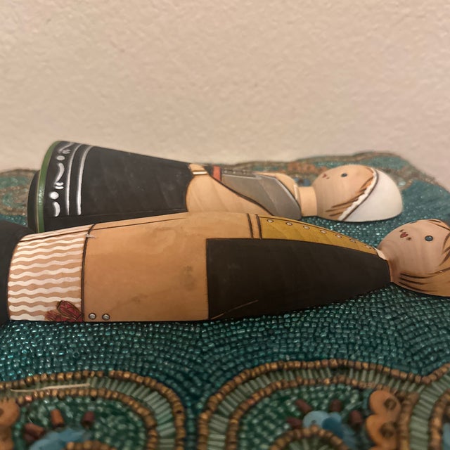 Mid-Century Scandinavian Hand-Painted Wooden Folk Art Figurines For Sale In Minneapolis - Image 6 of 9