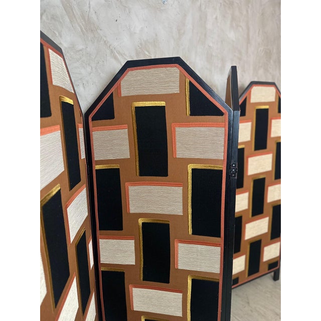 Textile Vintage Reupholstered Screen, 1920s For Sale - Image 7 of 18