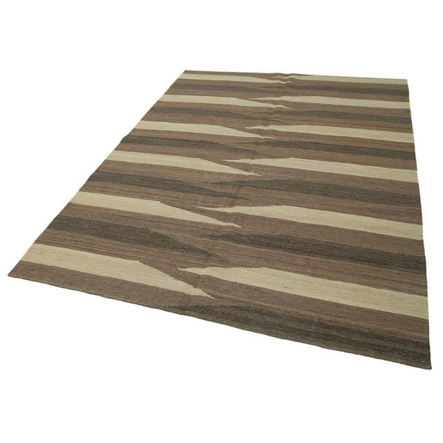Vintage Flat Weave Kilim Rug For Sale - Image 3 of 7