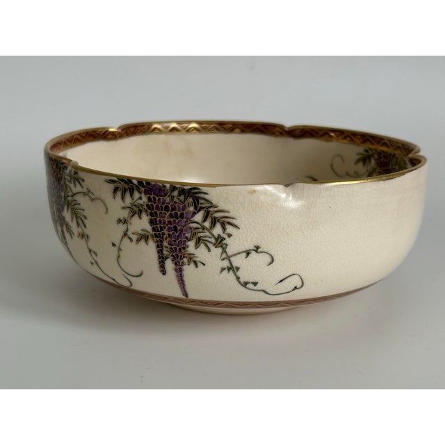 Ceramic Antique Japanese Satsuma-Style Decorative Bowl, Meiji Period, Signed Koshida (越田) For Sale - Image 7 of 12