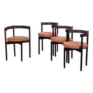 Dining Chairs in Rosewood attributed to Hugo Frandsen for Børge M.S, Denmark, 1964, Set of 4 For Sale