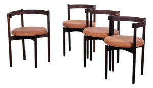 Dining Chairs in Rosewood attributed to Hugo Frandsen for Børge M.S, Denmark, 1964, Set of 4