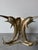 Vintage Solid Brass Marlin Fish Coffee Table With Glass Top For Sale - Image 4 of 18