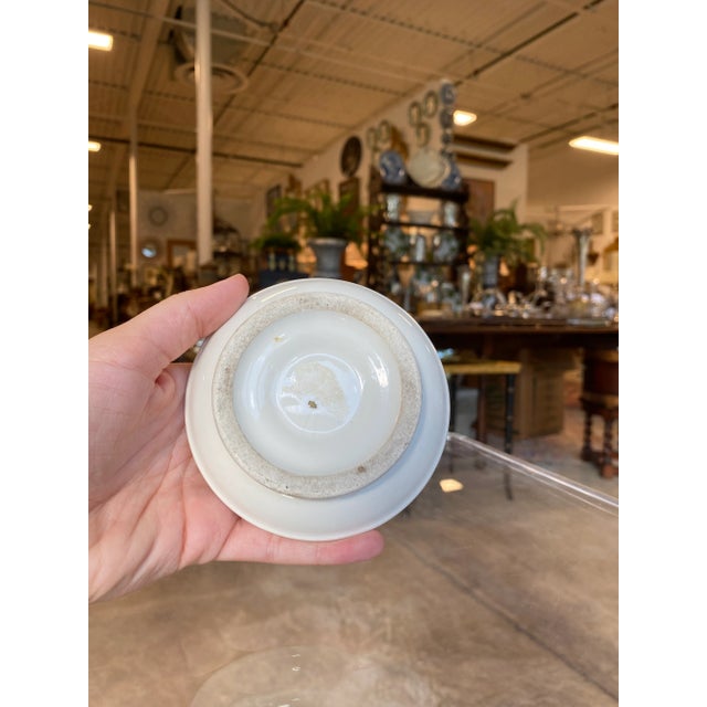 Early 20th Century Early 20th Century English Porcelain Push Button Inkwell For Sale - Image 5 of 11