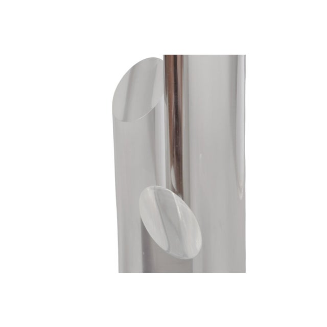 Plastic Mid Century Modern Lucite Table Lamps, a Pair For Sale - Image 7 of 8