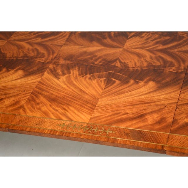 Antique Regency Brass Inlaid Extending Dining Table, 1930s For Sale - Image 10 of 12