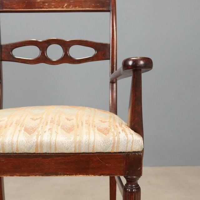 Mahogany Stained Beech Armchair For Sale - Image 5 of 10