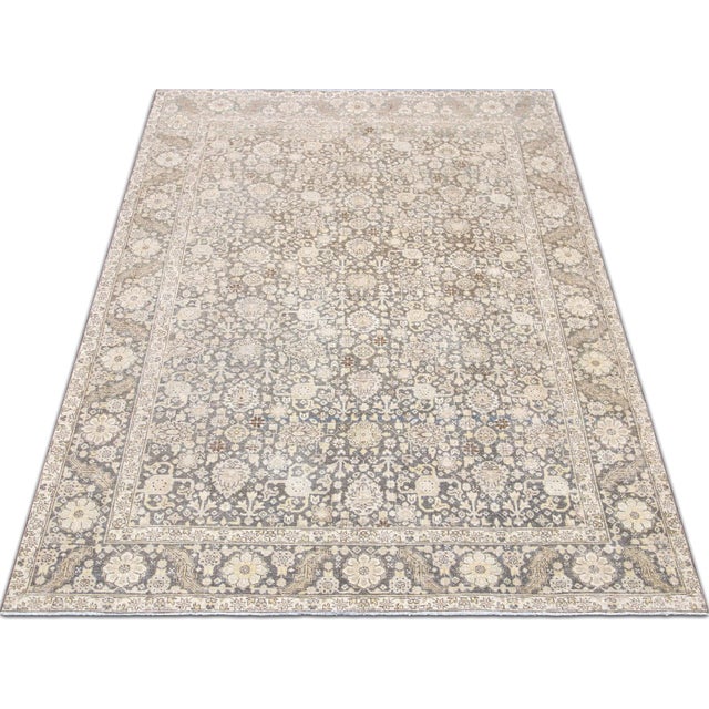 1940s 1940s Persian Tabriz Rug For Sale - Image 5 of 5