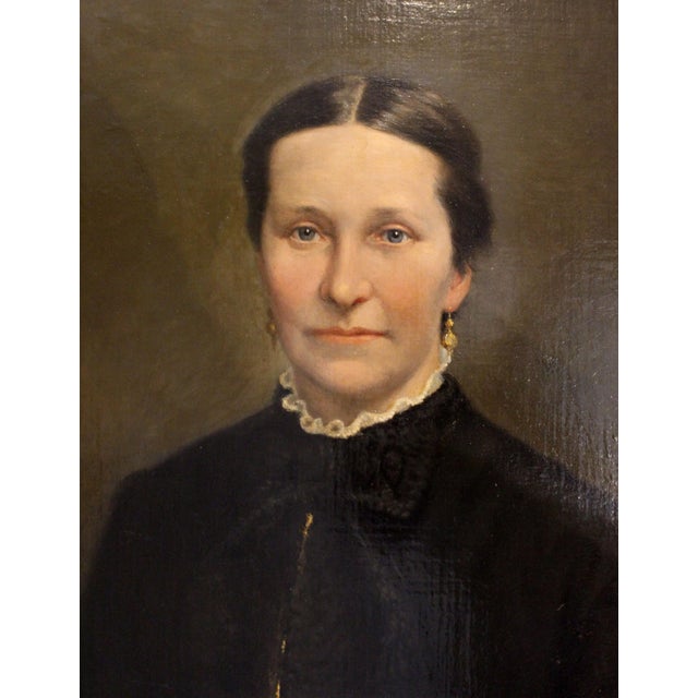 Pair of Portraits Painted in Amsterdam in 1893 by C. Smith For Sale In Raleigh - Image 6 of 7