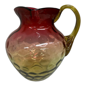 Vintage Amberina Art Glass Pitcher