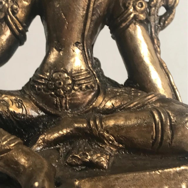 Metal 19th Century Gold Gilded Bronze Buddha For Sale - Image 7 of 13