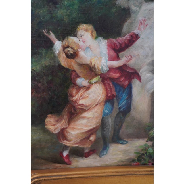 French Louis XV Trumeau Style Gold Mirror For Sale - Image 11 of 12