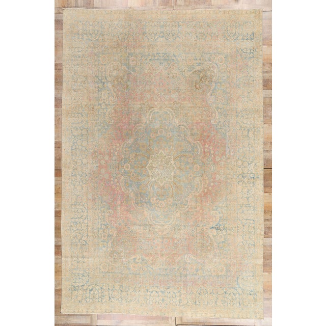 Antique Persian Yazd Rug - 10'06 X 15'11 For Sale - Image 10 of 10