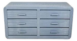 Vintage Lacquered Pencil Reed Rattan Chest of Drawers