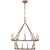 Chapman & Myers for Visual Comfort Signature Darlana Medium Two-Tier Chandelier in Gilded Iron For Sale