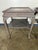 Pair of Distressed English Chippendale End Tables, Leather Tops, 1930s For Sale - Image 10 of 15