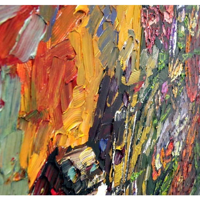 Maya Eventov "Untitled" Rooster Original Acrylic on Canvas H.Signed For Sale - Image 4 of 5