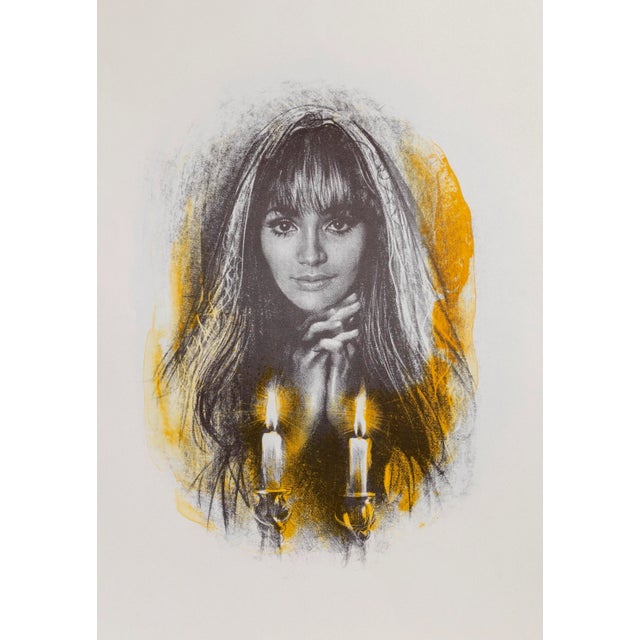 Portraiture Shabbas Candles XV A, Sandu Liberman Lithograph, Unsigned For Sale - Image 3 of 3