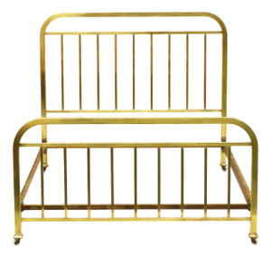 French Art Deco Brass Bed, 1930s
