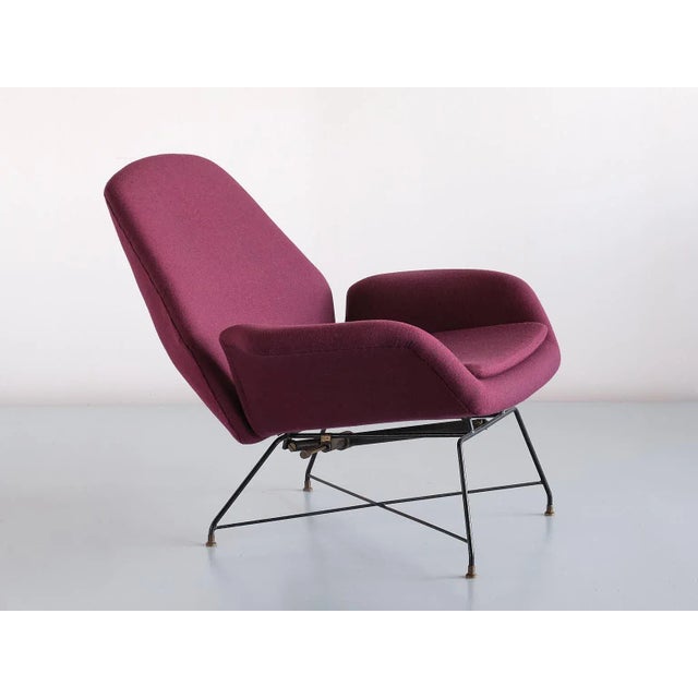 Italian Lotus Adjustable Lounge Chair by Augusto Bozzi for Saporiti Italia, 1960s For Sale - Image 14 of 15