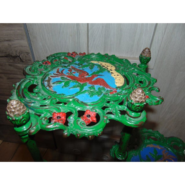 Industrial Antique Industrial German Brass Garden Table For Sale - Image 3 of 10