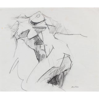 Nude Torso Figure Study Late 20th Century Charcoal For Sale