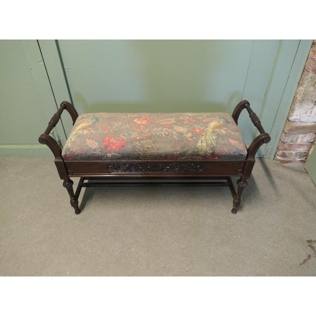 Edwardian Piano Stool Duet Stool, with Liberty Style Design An original Edwardian duet stool, the stool is in very good...