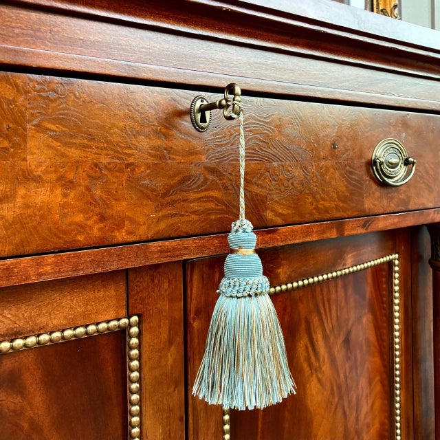 Vintage Mahogany Bow Front Cabinet | Sideboard | Statement Entryway Cabinet For Sale - Image 10 of 11