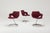 Boris Tabacoff Sculptural Scimitar Dining Table and Chairs in Burgundy Bouclé by Boris Tabacoff for Mobilier Modulaire Moderne, 1970s, Set of 6 For Sale - Image 4 of 18