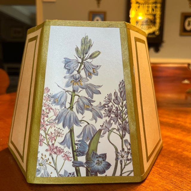 Vintage Botanical Hexagon Lamp Shade For Sale - Image 6 of 12