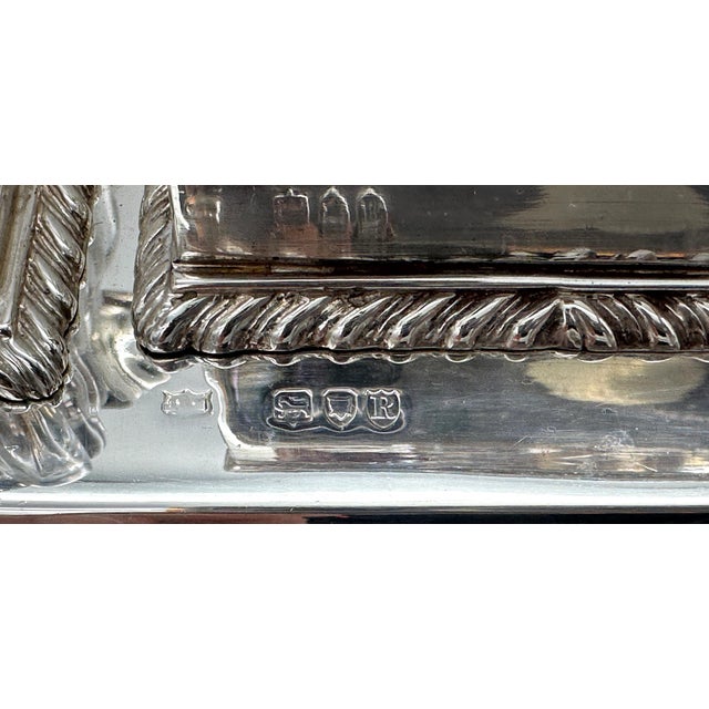 English Mappin & Webb Sterling Silver Georgian Style Double Inkwell, London 1892 For Sale In West Palm - Image 6 of 7
