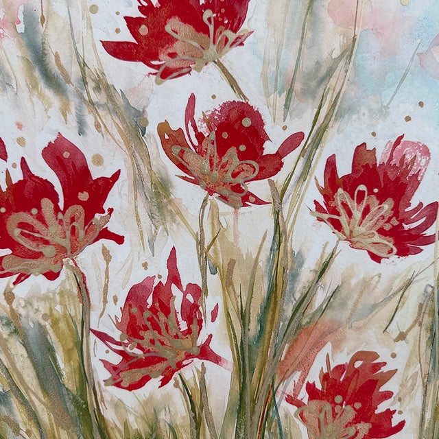 Floral Mixed Media on Paper For Sale In West Palm - Image 6 of 9