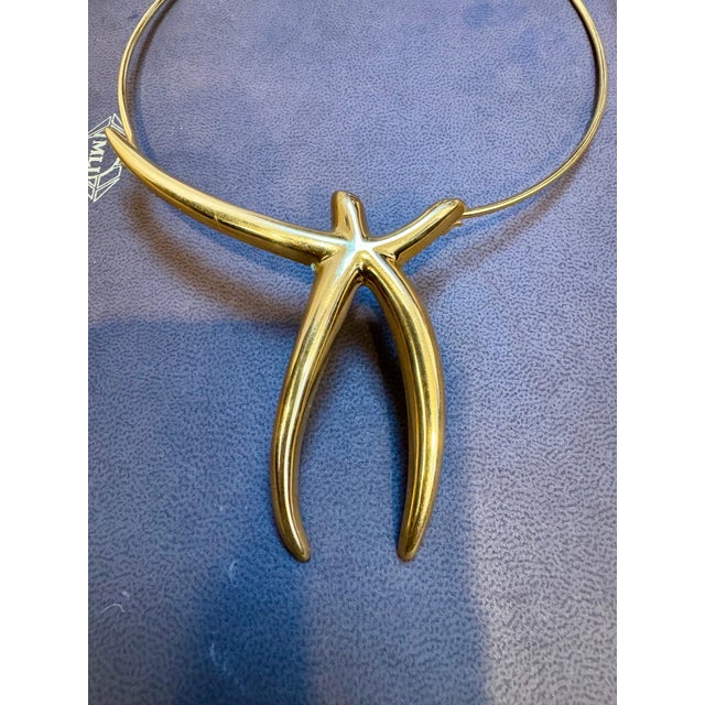 Metal Tiffany & Co Elsa Peretti Vintage Choker/ Necklace, 18K Yellow Gold 49 gm For Sale - Image 7 of 18