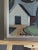 Green 1967 Mid-Century Modern Swedish "House by the Trees" Vintage Landscape Oil Painting, Framed For Sale - Image 8 of 11