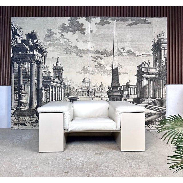 Early edition Brigadier low armchair designed by the famous architect and designer Cini Boeri (1924-2020) in the 1970s....