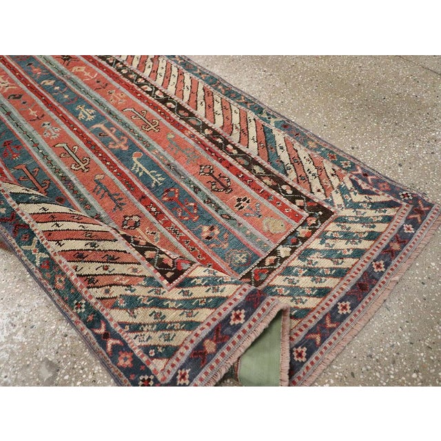 Textile Galerie Shabab Collection Early 20th Century Caucasian Karabagh Rug For Sale - Image 7 of 8