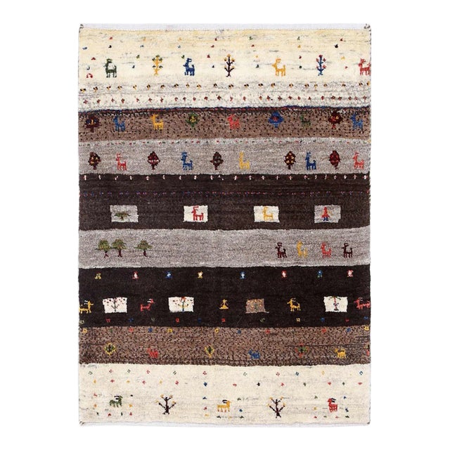 Pasargad Fine Hand Knotted Persian Gabbeh Rug For Sale