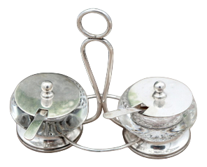 Glass Salt and Pepper Shakers, Set of 2