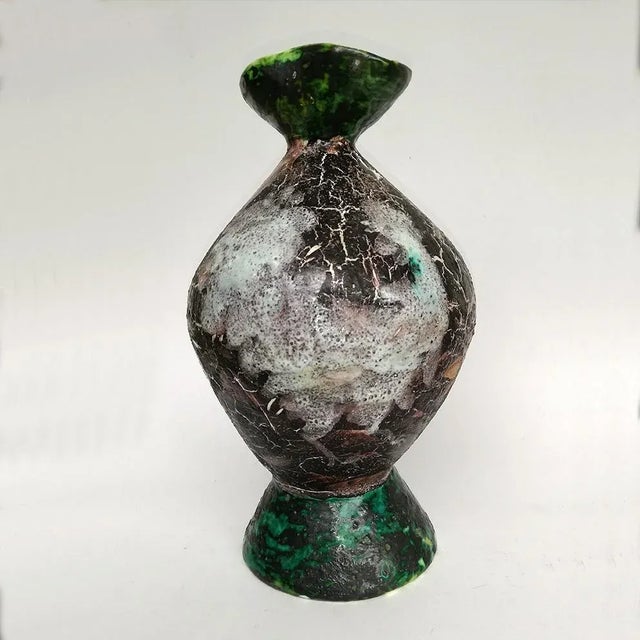 Mid-Century Italian Ceramic Vase by Amedeo Fiorese For Sale - Image 6 of 10