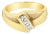 Princess Cut Diagonal Diamond Ring .40cttw 14k Yellow Gold, Size 9.75 For Sale
