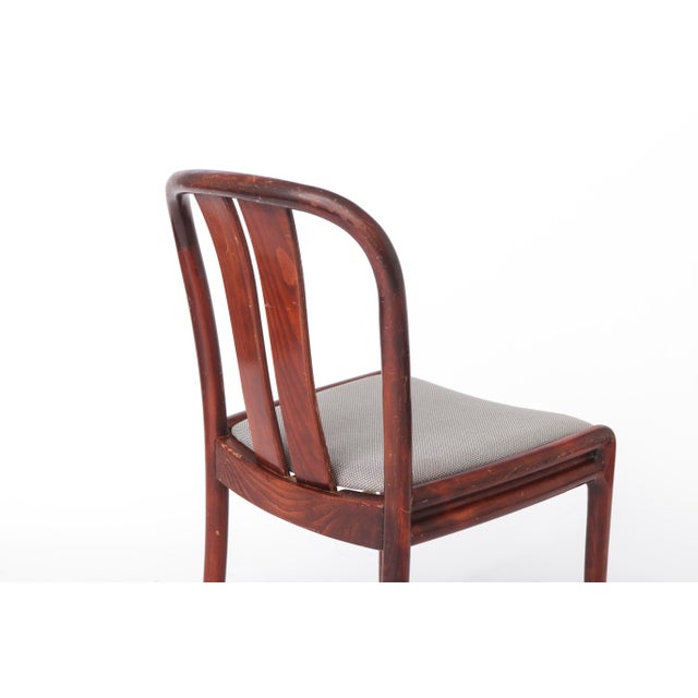 Wood Vintage German Beech Casala Dining Chairs in Light Grey Upholstery, 1960s, Set of 4 For Sale - Image 7 of 10