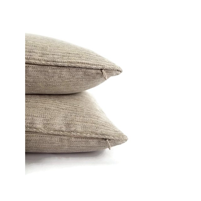 Gp & J Baker Esker Marble Self-Welt Pillow Cover For Sale In Portland, OR - Image 6 of 7