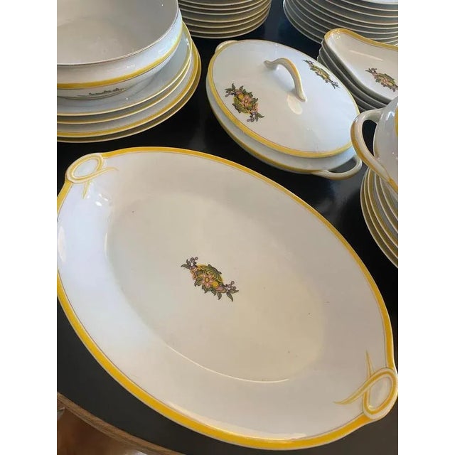 Art Deco French Service in Porcelain from Limoges, 1920s, Set of 49 For Sale - Image 12 of 16